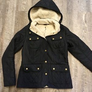 Women's Quilted Black Barbour Jacket Size 4